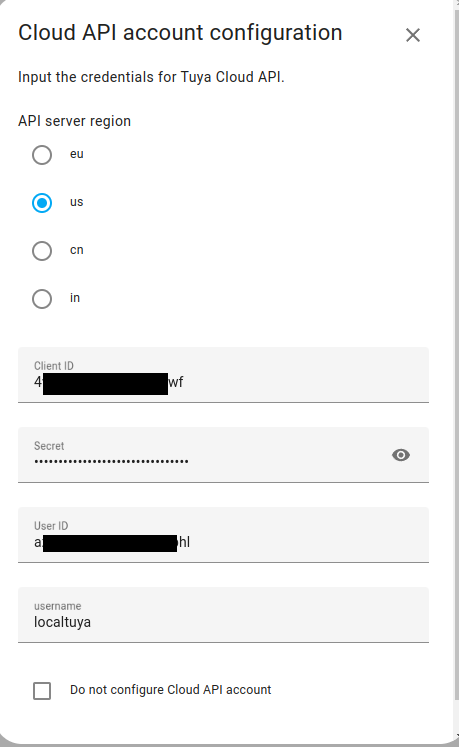 API Configuration